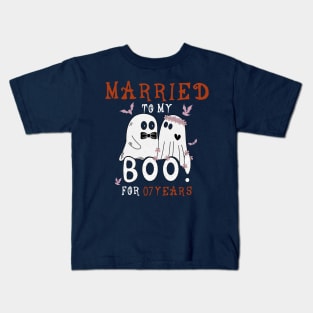 Funny 7th Wedding Anniversary October 7th Anniversary Kids T-Shirt